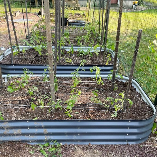 11'' Tall 8x2 Metal Raised Garden Beds (9 in 1)