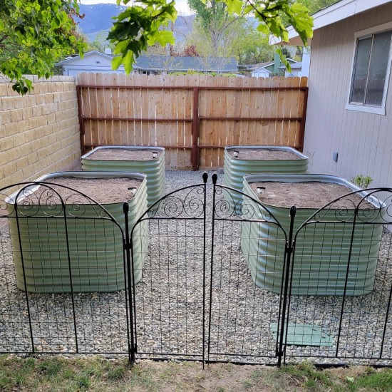 32'' Tall 6.5'x2' Metal Raised Garden Beds (6 in 1)