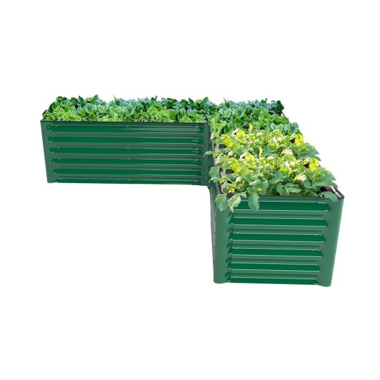 17'' Tall Rectangle Large L Shaped Raised Garden Bed