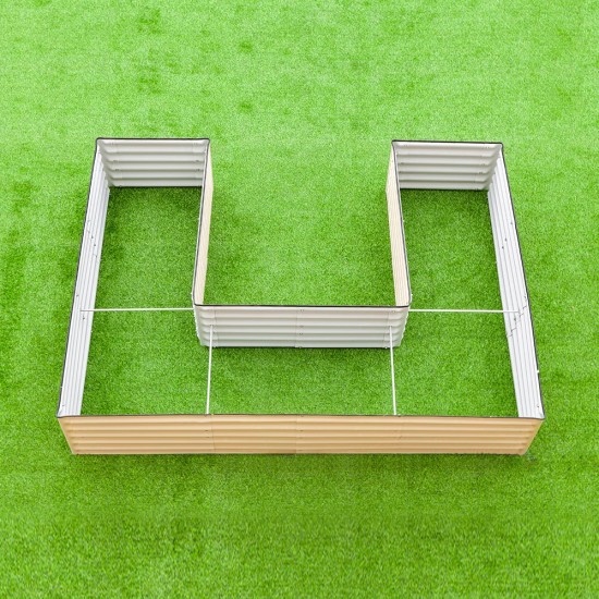 17'' Tall Rectangle Large U Shaped Raised Garden Bed