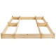 U-Shaped Wooden Garden Raised Bed Vegetable Flower Box for Patio Backyard