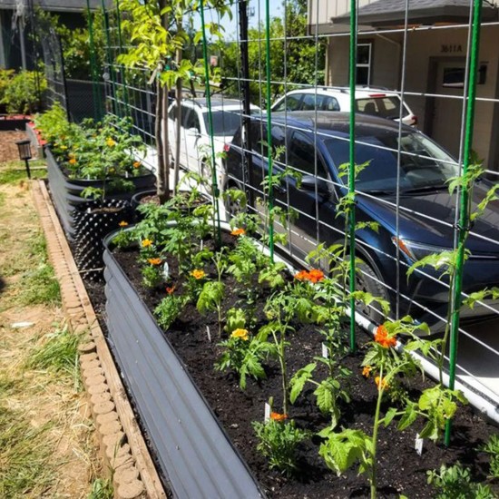 17'' Tall 6.5'x2' Metal Raised Garden Beds (6 in 1)