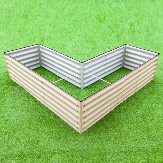 17'' Tall Rectangle Large L Shaped Raised Garden Bed