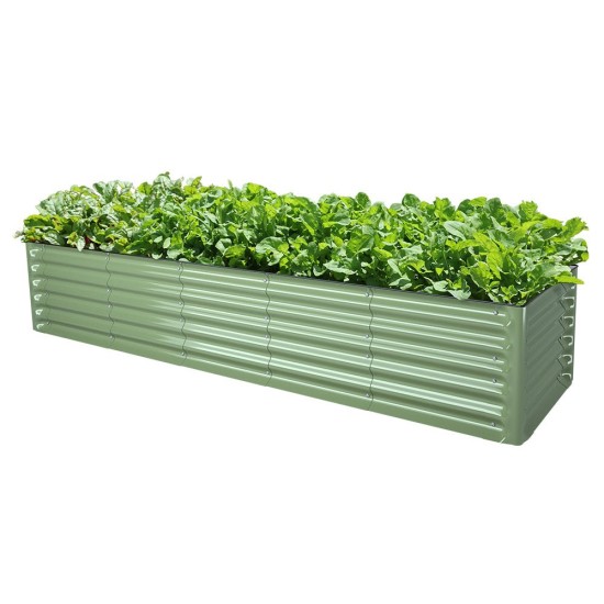 17"Tall 8x2 Rectangle Metal Raised Garden Beds (9 in 1)