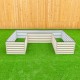 17'' Tall Rectangle Large U Shaped Raised Garden Bed