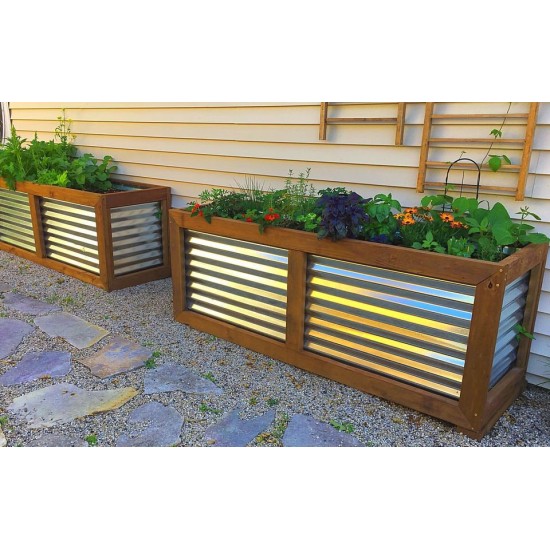 Vegeta Corrugated Metal Raised Garden Bed