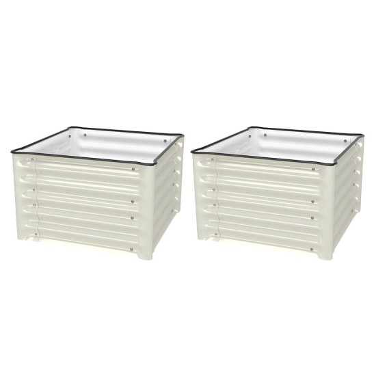 17" Tall Square Metal Raised Garden Beds - Twin Pack