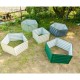 17"Tall 3.1'x3.2' Pentagon Metal Raised Garden Beds