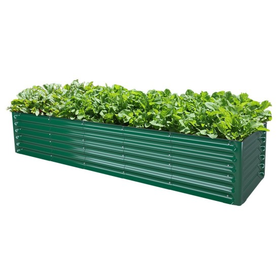 17"Tall 8x2 Rectangle Metal Raised Garden Beds (9 in 1)