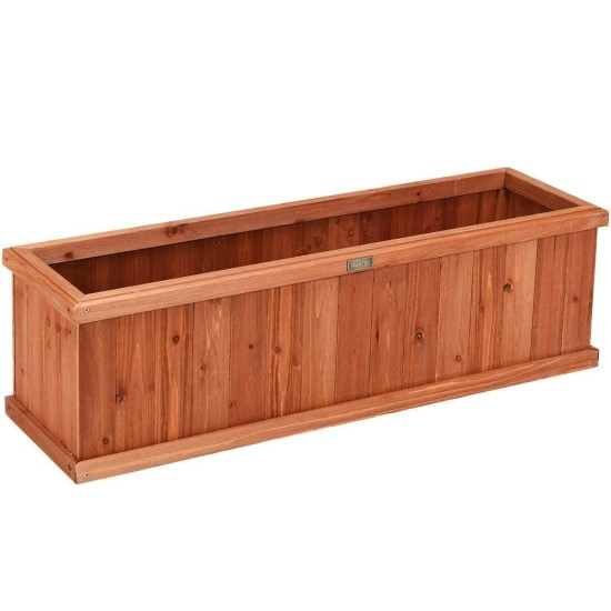 Wooden Raised Garden Bed Window Mounted Planter Box