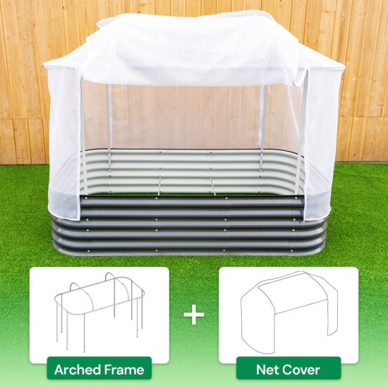 Raised Garden Bed Cover System ( Arched frame/Net cover/PE Cover)