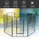 【Home&Garden】40" Dog Fence with Door, 16/8 Panels Dog Playpen for Outside Large Dogs, Portable Pet Playpen