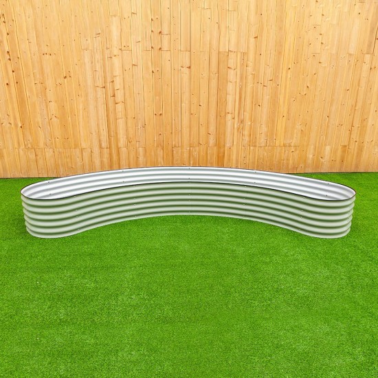 17'' Tall New Moon Shaped Raised Garden Bed