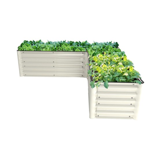 17'' Tall Rectangle Large L Shaped Raised Garden Bed