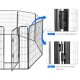 【Home&Garden】40" Dog Fence with Door, 16/8 Panels Dog Playpen for Outside Large Dogs, Portable Pet Playpen