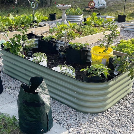 12-in-1 Modular Metal Raised Garden Bed"