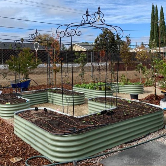17" Tall U-Shaped Large Size Metal Raised Garden Beds