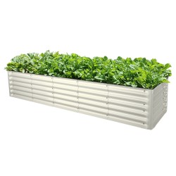 17"Tall 8x2 Rectangle Metal Raised Garden Beds (9 in 1)