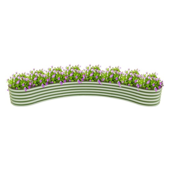17'' Tall New Moon Shaped Raised Garden Bed