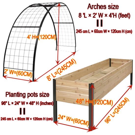 "EcoGrow Self-Watering Elevated Garden Bed with Clever Arch"