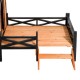 【Home&Garden】67" Large Wooden Cabin Style Elevated Outdoor Dog House with Porch