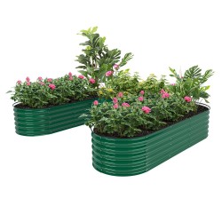 17" Tall U-Shaped Large Size Metal Raised Garden Beds