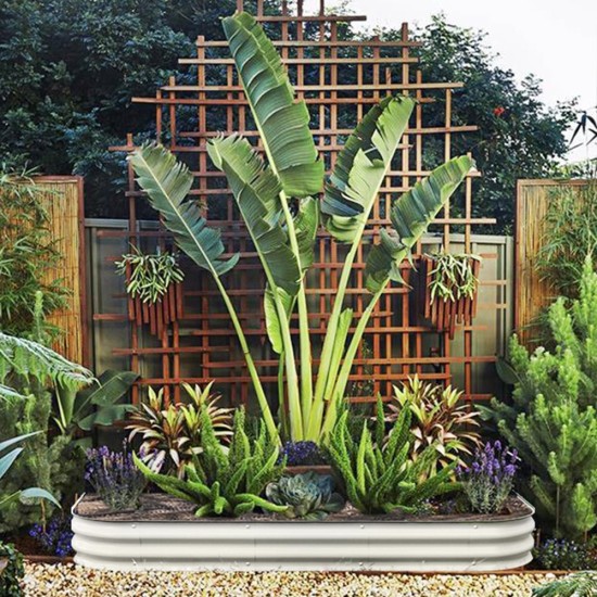 8'' Tall 6.5'x2' Metal Raised Garden Beds (6 in 1)