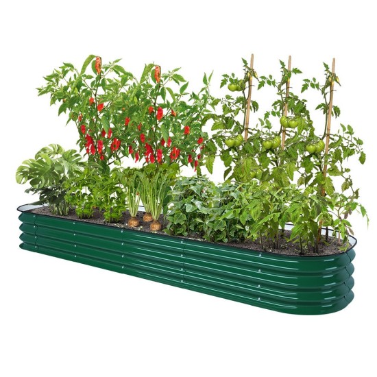 11'' Tall 8x2 Metal Raised Garden Beds (9 in 1)