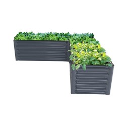 17'' Tall Rectangle Large L Shaped Raised Garden Bed