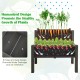 2 Tier Wooden Raised Garden Bed Elevated Planter Box w/ Legs Drain Holes