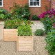 24'' L-Shaped Deep Root Planter Box Wooden Raised Garden Bed with Open-Ended Base