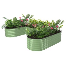17" Tall U-Shaped Standard Size Metal Raised Garden Beds