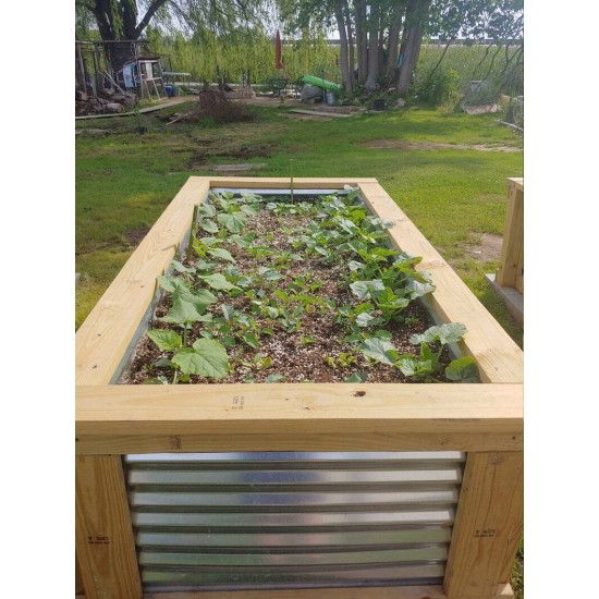 Vegeta Corrugated Metal Raised Garden Bed