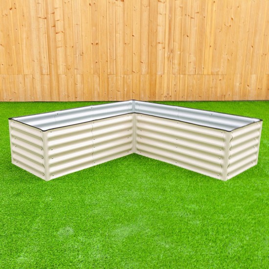 17'' Tall Rectangle Large L Shaped Raised Garden Bed