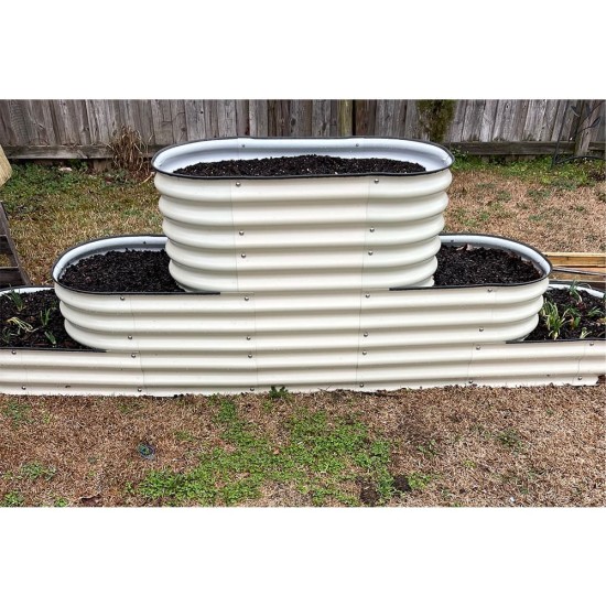 32'' Tall Terraced Large Size Metal Raised Garden Beds