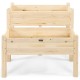 2-Level Wooden Raised Garden Bed Elevated Planter Box with Legs and Drain Holes