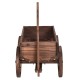 Wood Wagon Flower Planter Pot Stand with Wheels for Garden Outdoor Decor