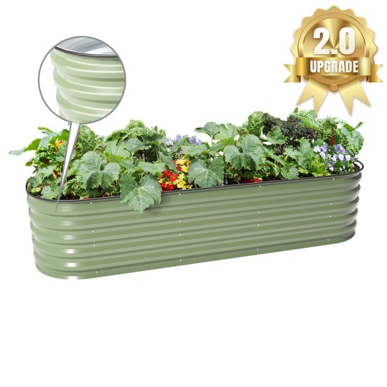 17'' Tall 6.5x2 Metal Raised Garden Beds (6 in 1)