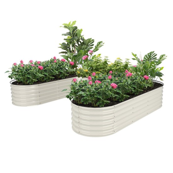 17" Tall U-Shaped Large Size Metal Raised Garden Beds