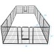 【Home&Garden】40" Dog Fence with Door, 16/8 Panels Dog Playpen for Outside Large Dogs, Portable Pet Playpen