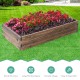 Wooden Raised Garden Bed Kit - Elevated Planter Box For Growing Herbs Vegetable