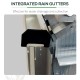 【Home & Garden】6' x 6' aluminum greenhouse polycarbonate walk-in garden greenhouse vents, sliding doors