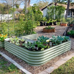 17" Tall L-Shaped Metal Raised Garden Beds