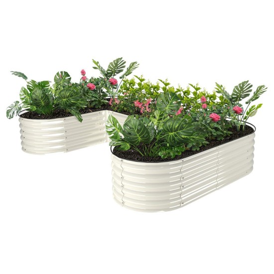 17" Tall U-Shaped Standard Size Metal Raised Garden Beds
