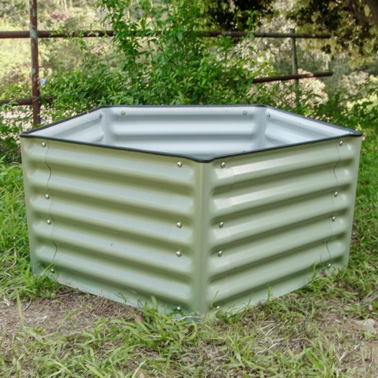17"Tall 3.1'x3.2' Pentagon Metal Raised Garden Beds