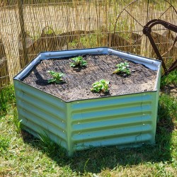 17"Tall 3.5'x4' Hexagon Metal Raised Garden Beds