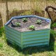 17"Tall 3.5'x4' Hexagon Metal Raised Garden Beds