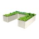17'' Tall Rectangle Large U Shaped Raised Garden Bed