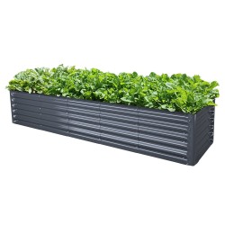 17"Tall 8'x2' Rectangle Metal Raised Garden Beds (9 in 1)