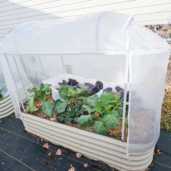 Raised Garden Bed Cover System ( Arched frame/Net cover/PE Cover)